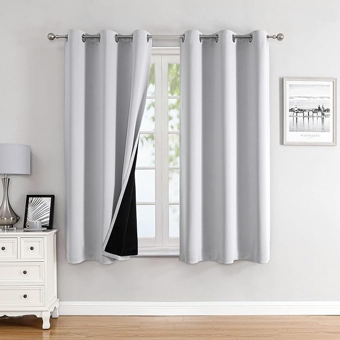 ChrisDowa 100% Blackout Curtains 63 inch Long by ChrisDowa