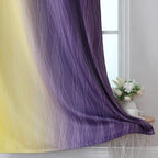 Estelar Textiler Yellow and Purple Ombre Blackout Curtains 45 Inch Length 2 - Image 6