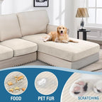 H.VERSAILTEX Velvet Stretch Sectional Couch Covers - Image 3