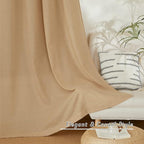 NICETOWN Linen Curtains for Windows 90 inch Long, Grommet Semi Sheer Vertical - Image 6