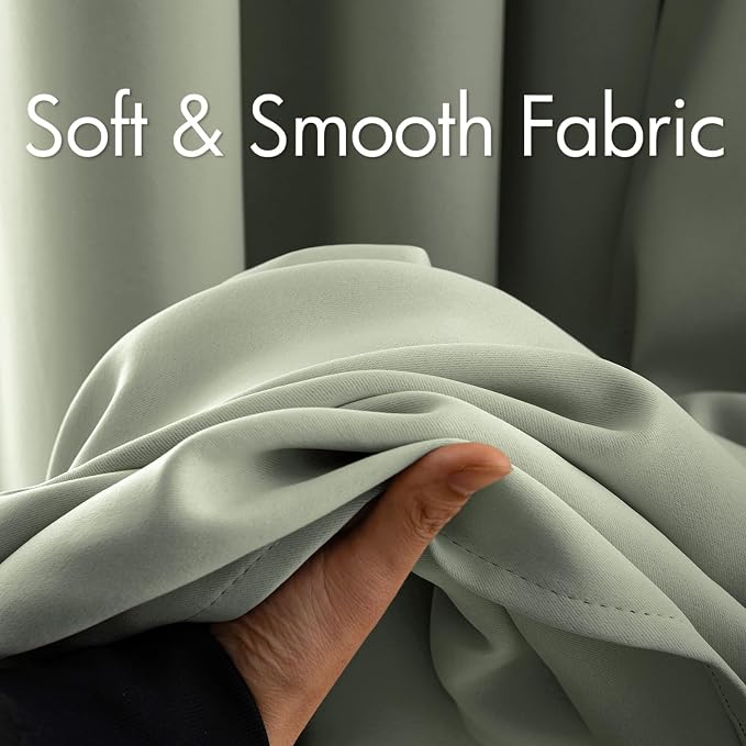 MIULEE Room Darkening Curtains Thermal Insulated Drapes Solid Window Treatment - Image 3
