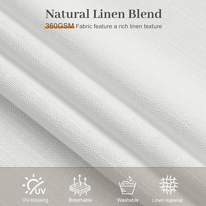 IVAPUPU Snow White Pinch Pleated Curtains 108 Inch Long - Image 6