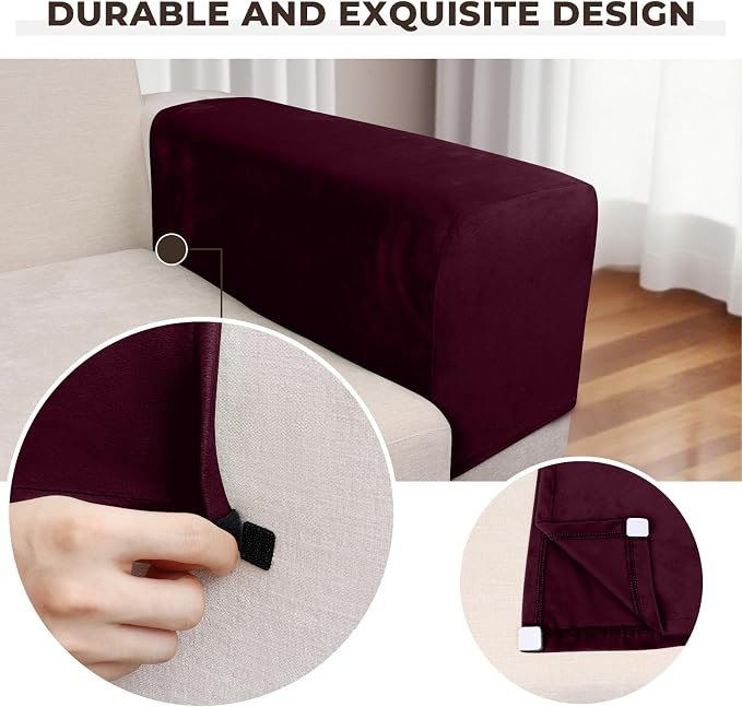 Couch Arm Covers 2 Pcs Sofa Armrest Covers Stretch Couch, Armrest Cover - Image 3
