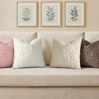 decorUhome Throw Pillow Covers 20x20 Inch Set of 2, Soft Plush Faux Wool Pink - Image 4