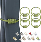 BEL AVENIR Magnetic Curtain Tiebacks, Decorative Drapery Holdbacks Modern Woven by BELAVENIR