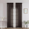 Chyhomenyc Chocolate Sheer Curtains 90 Inch Length 2 Panels Set, Light by Chyhomenyc