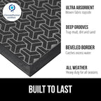 GORILLA GRIP 100% Waterproof All-Season WeatherMAX Doormat, US Designed Natural - Image 2