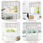 jinchan Linen Valance for Window Embroidered Farmhouse Light Filtering Voile - Image 9