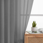 Cafe Curtains 36 Inch Length Tier 2 Pieces, Modern Soft Airy Sheer Kitchen - Image 7