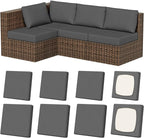 8Pcs Stretch Patio Cushion Covers, Outdoor Couch & Sofa Replacement Slipcovers by VORSHAPE