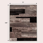 LIANLAM 6x9 Washable Area Rugs for Living Room and Bedroom, Vintage Checkered - Image 2