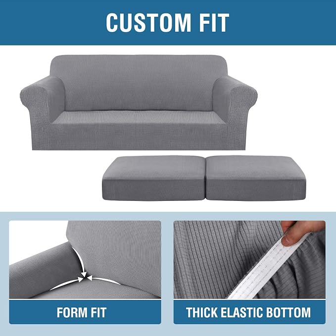 H.VERSAILTEX 3 Piece Stretch Sofa Covers - Image 4