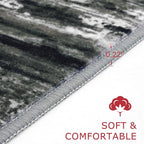 KOZYFLY Modern Abstract Washable Rug Runner 2.6x12 Hallway Rug Runner Non-Slip - Image 2