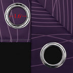 Estelar Textiler Purple and Greyish White Blackout Curtains & Drapes - Image 7