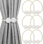 Melaluxe 6 Pack Magnetic Curtain Tiebacks, Decorative Curtain Holdbacks by Melaluxe