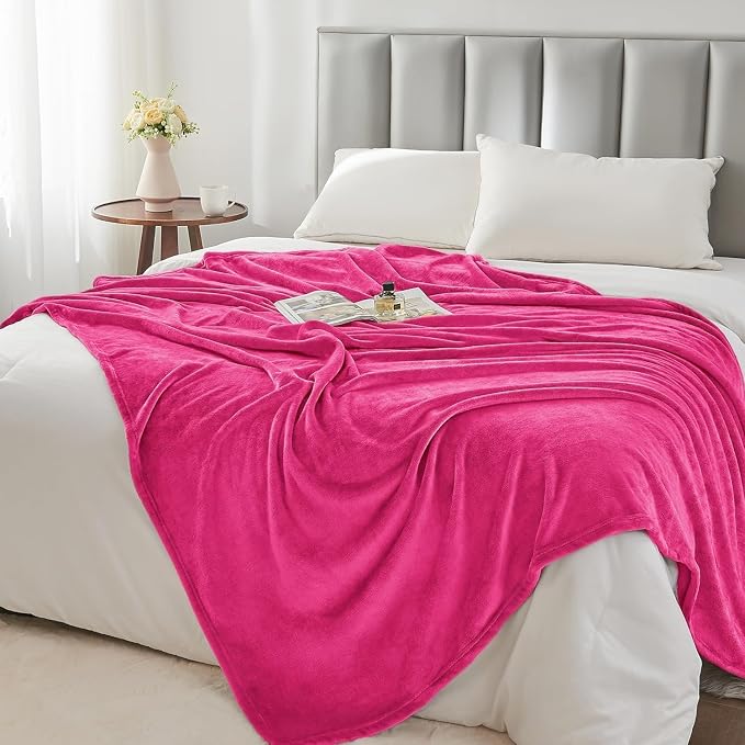 BEDELITE Fleece Blanket Hot Pink Valentines Throw Blanket - Image 3