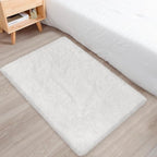 Small Area Rug for Bedroom 2x3ft Mini White Fluffy Rug Mat Bedside Throw Rug - Image 3