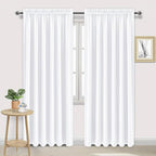DWCN White Curtains for Living Room Thermal Insulated, 50% Light Blocking by DWCN