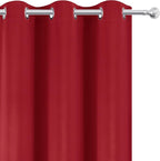 LEMOMO Blackout Curtains 66 x 95 inch/Bright Red Curtains Set of 2 - Image 7