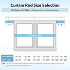 IFELS Heavy Duty Curtain Rods for Windows 28 to 48 Inch, 1 Inch White Curtain - Image 5
