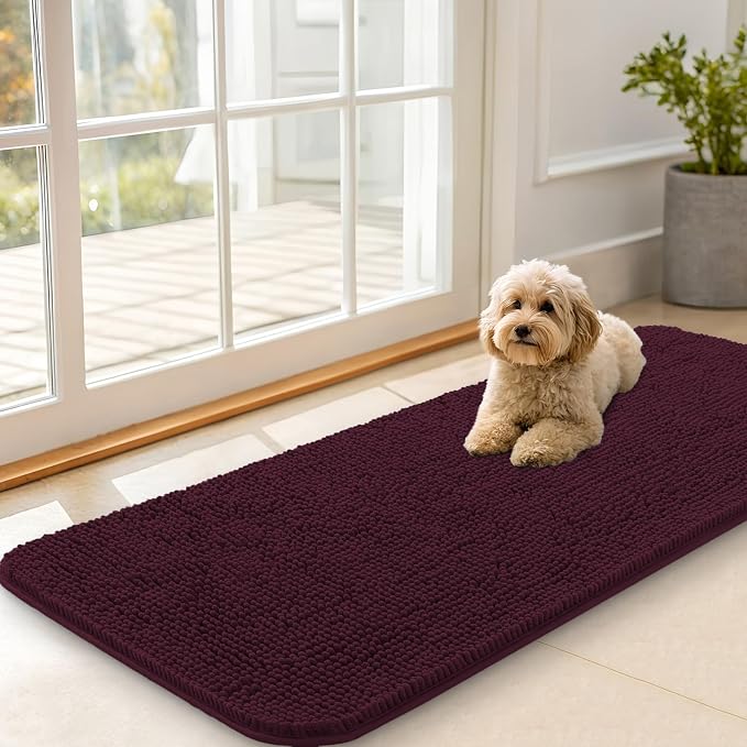 OLANLY Dog Door Mat for Muddy Paws 47x20, Absorbs Moisture and Dirt, Absorbent by OLANLY
