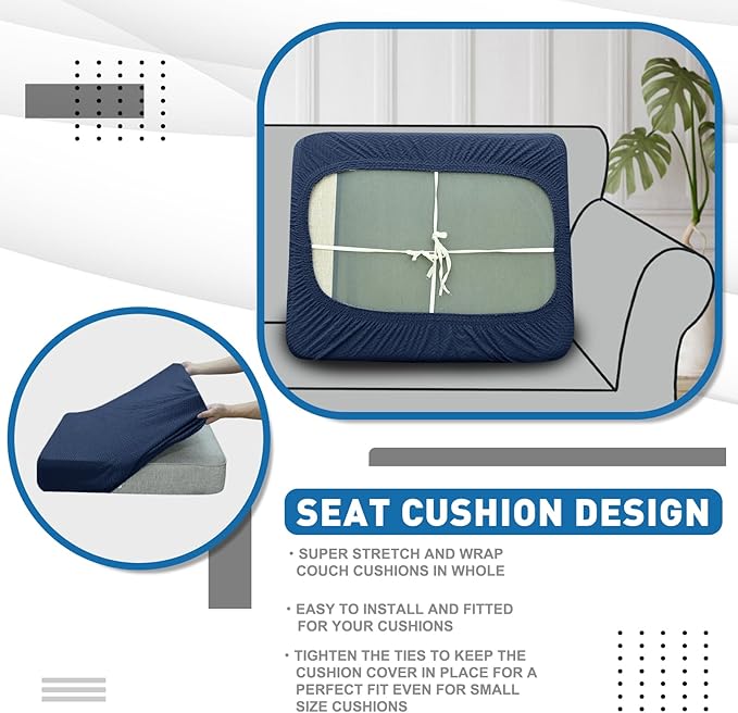 XINEAGE Couch Cushion Covers Seat Cushion Cover Thick Stretch Sofa Slipcovers 1 - Image 6
