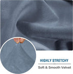H.VERSAILTEX Velvet Stretch Couch Cushion Cover Plush Cushion Slipcover - Image 5