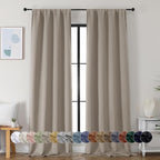 Simplebrand Ava Stone Blackout Curtains by Simplebrand