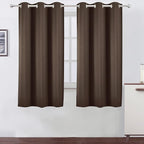 LEMOMO Chocolate Brown Blackout Curtains 40 x 63 Inch Length/Set of 2 Curtain by Lemomo