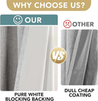 H.VERSAILTEX Linen Curtains 100% Blackout Curtains - Image 3