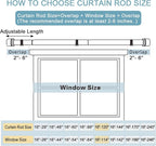 Byondeth Curtain Rods for Windows 16 to 120 Inches Adjustable Length 1 Inch - Image 4