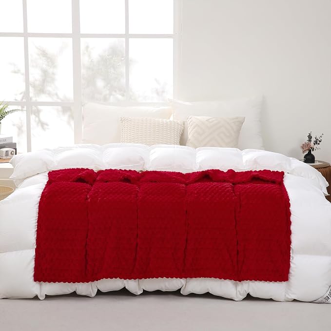 Red Throw Blanket 50"×70" inches Gifts - Image 3