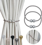 2 Pack Magnetic Curtain Tiebacks Modern Handmade Rope Curtain Tie Backs by HIASTRA