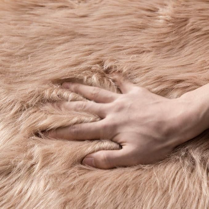 MIULEE Fluffy Rug Soft Shaggy Faux Fur Area Rug Luxury Plush Sheepskin Carpet - Image 3