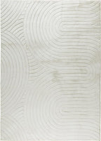 Washable Area Rugs 5x7 Rugs for Living Room Light Beige Faux Rabbit Fur Rug for - Image 3