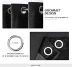 MIULEE Velvet Curtains Black Elegant Grommet Thermal Insulated Soundproof Room - Image 2