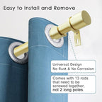 Byondeth Curtain Rods for Windows 16 to 200 Inches Adjustable Length 1 Inch - Image 2