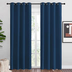 NICETOWN Moroccan Blue Blackout Curtains 86" Long, 2 Pieces by NICETOWN
