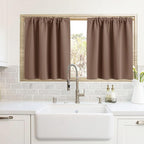 RYB HOME Cafe Blackout Curtains 24 inch Length, RV Curtains by RYBHOME