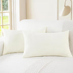 CaliTime Throw Pillow Covers Decorative 12 X 20 Inches Pack of 2 Cozy Chenille by CaliTime