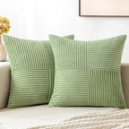 MIULEE Sage Green Decorative Throw Pillow Covers 18x18 Inch by MIULEE