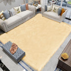 Latepis 8x10 Yellow Area Rug for Living Room Faux Sheepskin Fur Rugs for by Latepis