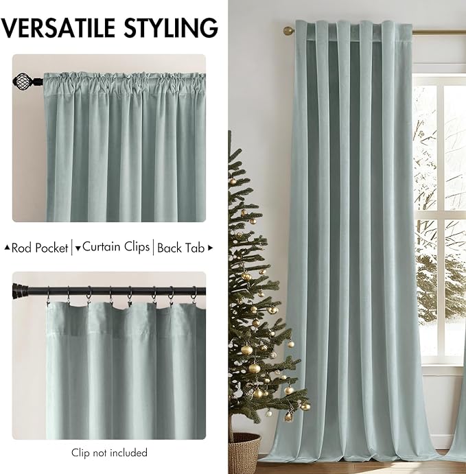 MIULEE Velvet Curtains 96 inches - Image 2