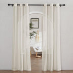 NICETOWN Flax Linen Semi Sheer Curtains by NICETOWN