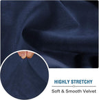 H.VERSAILTEX Velvet Stretch Couch Cushion Cover Plush Cushion Slipcover - Image 5