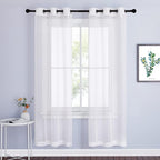NICETOWN Ivory Sheer Curtains 72 inch Length by NICETOWN