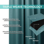 NICETOWN Full Shade Curtain Panels, 62 x 72 inch, Sea Teal, Pair of Energy - Image 5