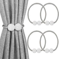 Melaluxe 4 Pack Magnetic Curtain Tiebacks, Decorative Curtain Holdbacks by Melaluxe