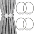 Melaluxe 4 Pack Magnetic Curtain Tiebacks, Decorative Curtain Holdbacks by Melaluxe