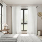 Nanspring Off White Linen Curtains 84 Inch Length 2 Panels Set - Image 7